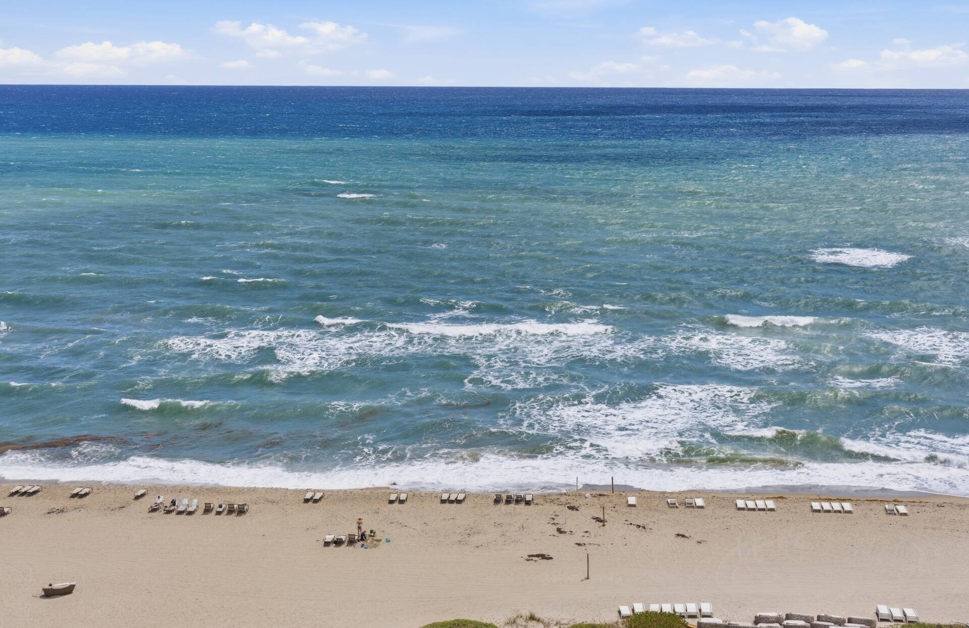 The Atlantic surf line seen from above