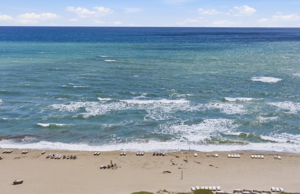 The Atlantic surf line seen from above